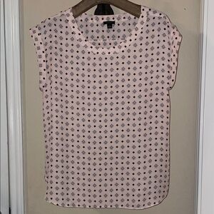 Ann Taylor Factory Light Pink Geometric Blouse